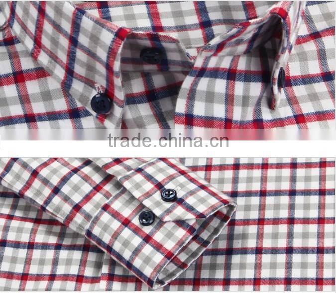 Manufactures dress shirt for men plaid fabric men shirt cutting
