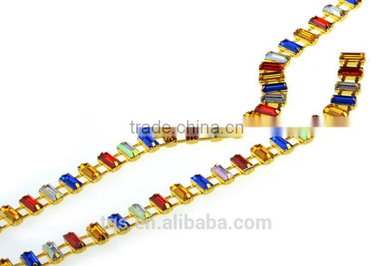 Wholesale Colorful Square Rhinestone Trimming
