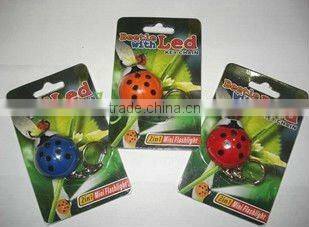 Beetle shaped LED light keychain for promotion gift