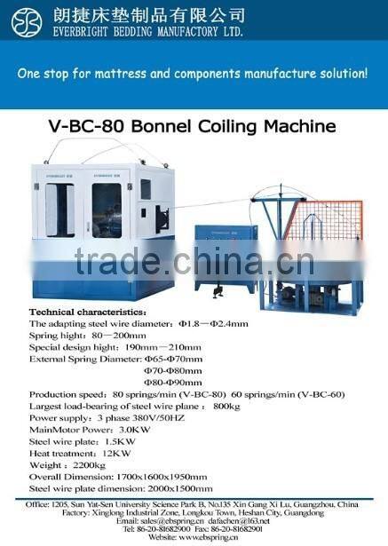 1.8mm wire diameter coil spring making Machine V-BC-80