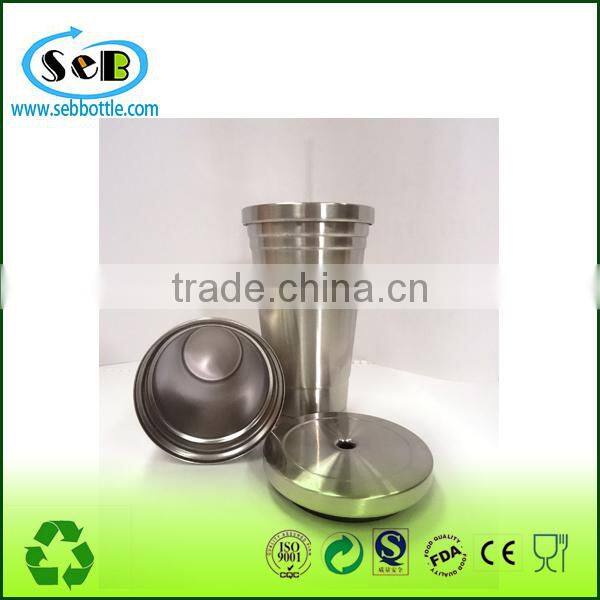 16oz stainless steel tumbler with straw stainless steel coffee mug