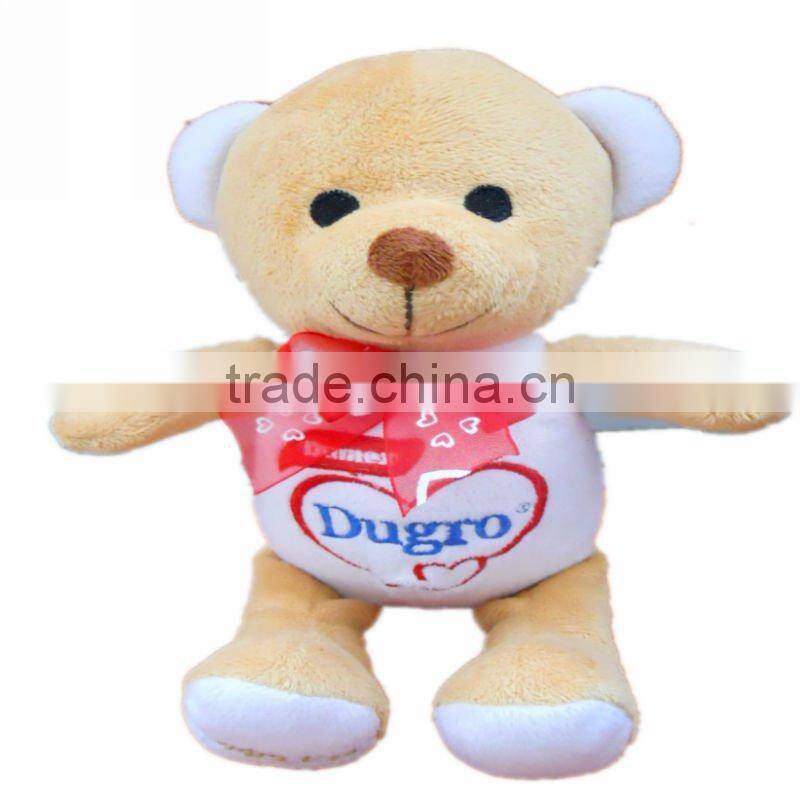 factory supply bear plush toys with a bow