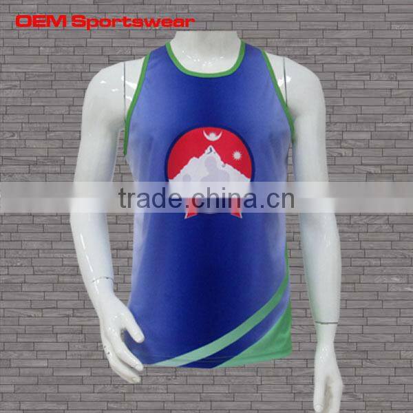 Cool dry dye sublimation running sports vests