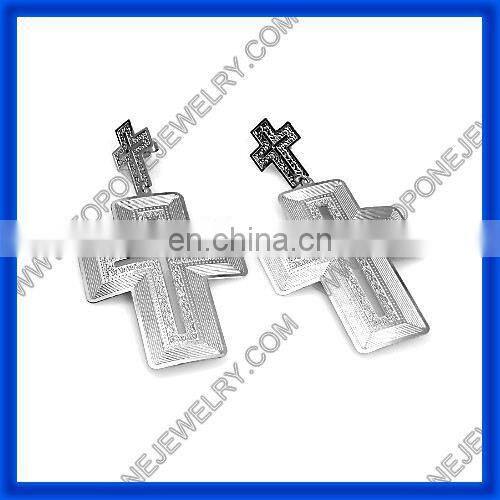 2014 popular stainless steel male a cross earring jewelry China manufacturer