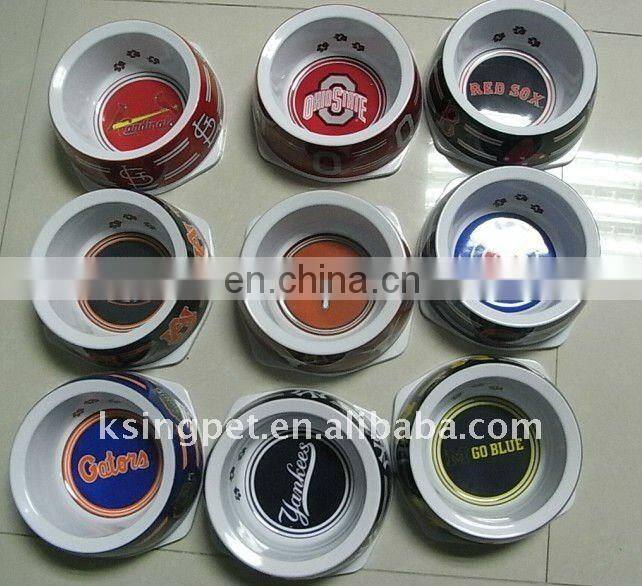 America Baseball Melamine Pet Feeder