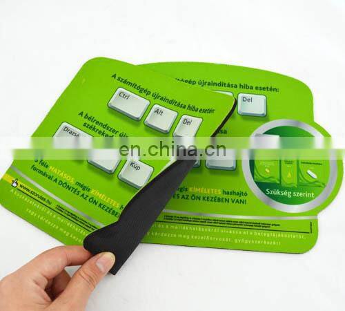 Customized die cut shape printed non-slip mouse mat pvc