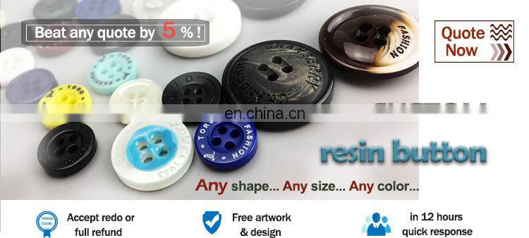 Custom cheap clear clothing plastic resin button
