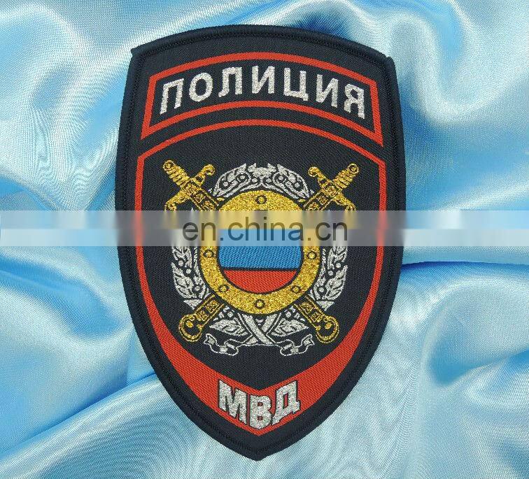 round shape hot melt adhesive national girlguiding woven badge for clothing