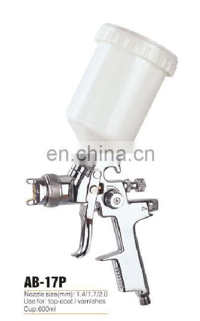 Low pressure and high atomization AB-17P spray gun on the pot 600CC gun