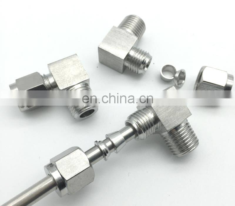 Quick coupler ZG1/2 male thread O.D 1/4 inch hard tube stainless steel elbow flexible weld metal tubing mconnector