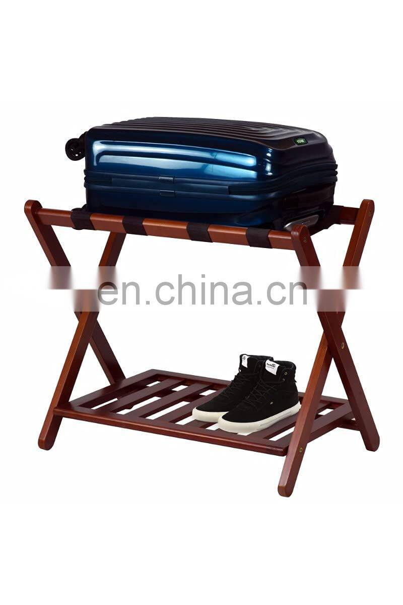 Foldable hotel luggage rack wood ,hotel wooden luggage rack