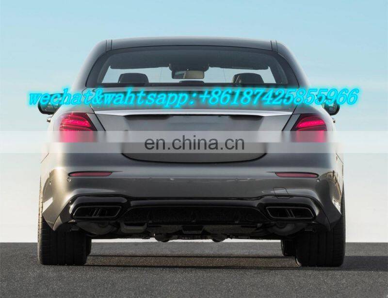 new style E-class w 213 body kitfor W213 E63 auto body kit diffuser with muffler tips E63 auto parts 2017 2016