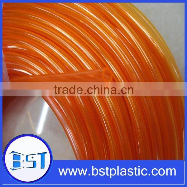 Extruded transparent plastic pipe