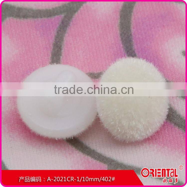 fashion white fuzz button for lady