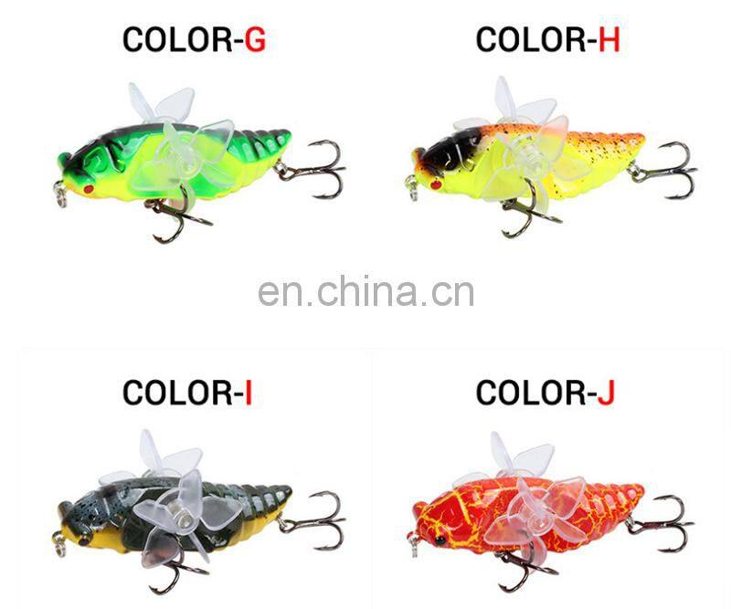 New Design 75mm 15.4g Floating Rotating wings propeller Fishing Lure Whopper plopper Freshwater Saltwater Lures