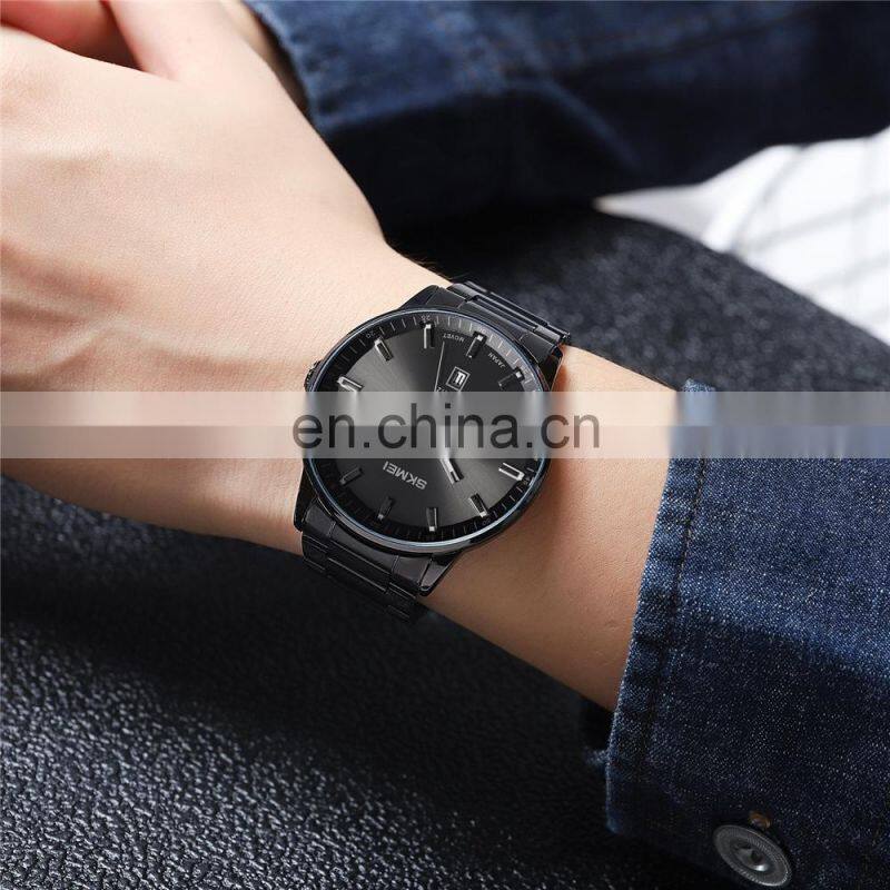 SKMEI 1878 New Arrival Quartz Watch for Men Wristwatch Simple Stainless Steel Strap Watch for Men
