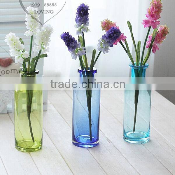 High quality spray vintage round decorative colorful glass vases