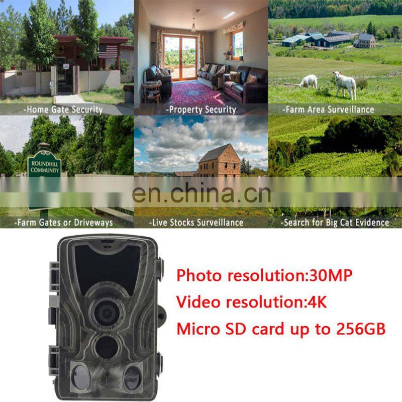 Live Show WiFi-801Pro Wildlife Trail Cam Wireless APP Surveillance Scouting Photo Traps 4k wifi trail camera hunting