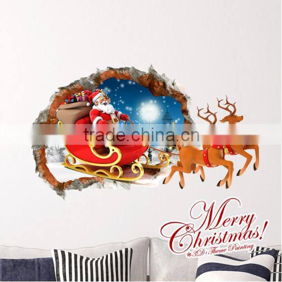 wholesale merry christmas home decro 3d lenticular pics for wall cover