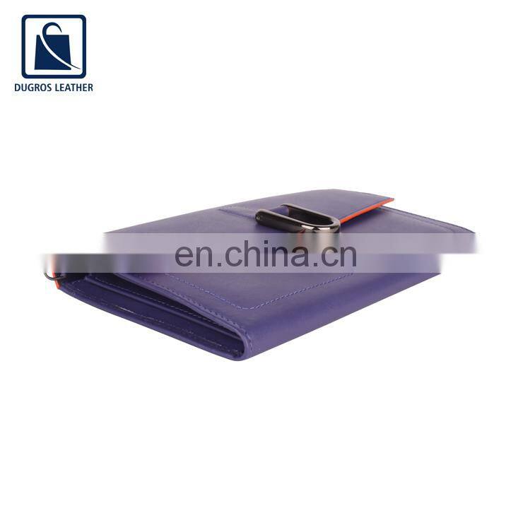 Best Quality Top Selling Luxury Fashion Style Polyester Lining Material Wholesale Genuine Leather Clutch for Women