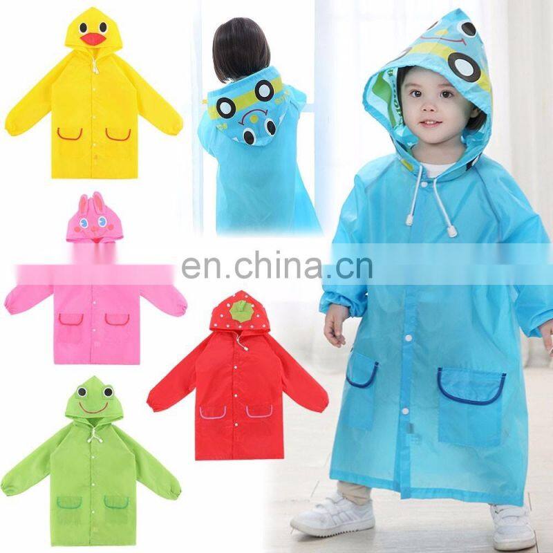 Cute Kids Raincoat Cartoon Animal Waterproof Kids Raincoat For children Rain Coat
