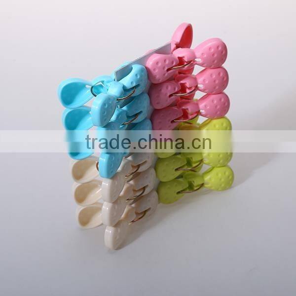 Multi-purpose plastic Strong clip clothes pegs 12pegs/set