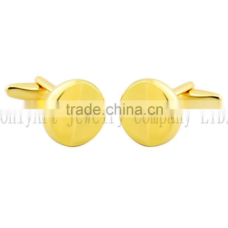 2015 new fashion cheap wholesale gold plated cufflinks, cufflink manufacturer for men, make custom cufflink blanks