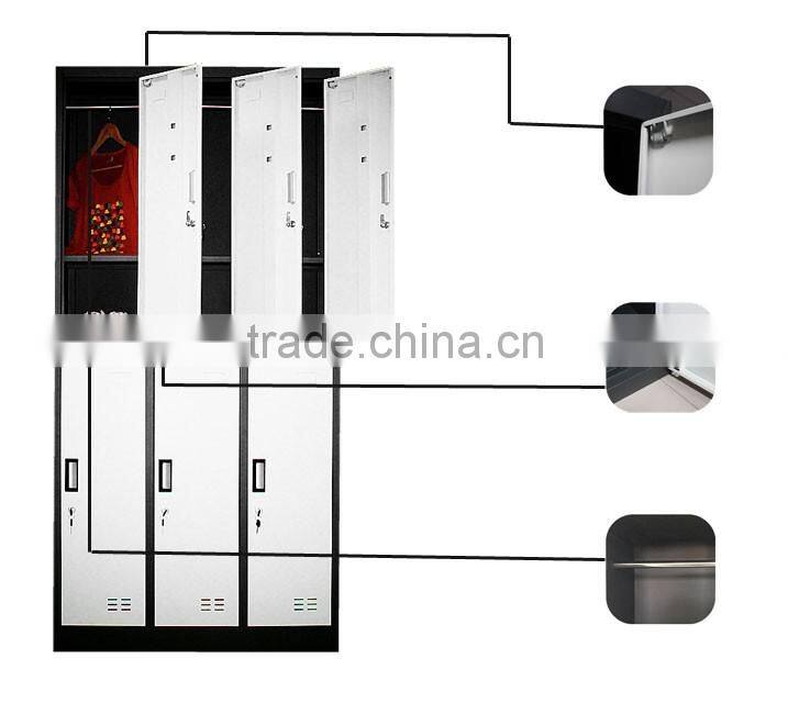 6 Section Home Furniture 2 Tier Steel Locker Changing Room Shower Clothing Storage Locker