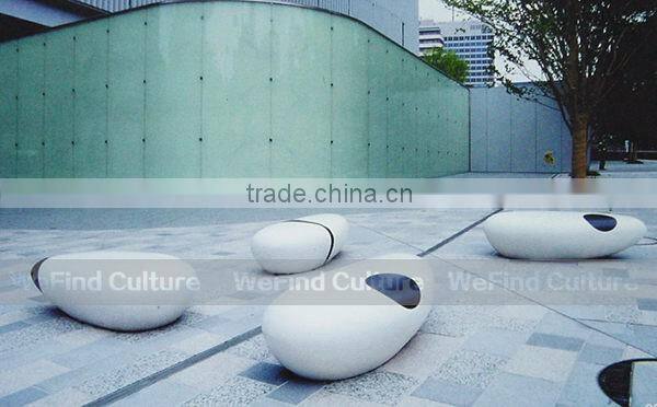 Public Art Stainless Steel Bench Seat Art Sculpture in Park