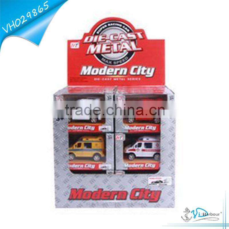 Pull Back Police Truck Alloy Toy Diecast Model Car