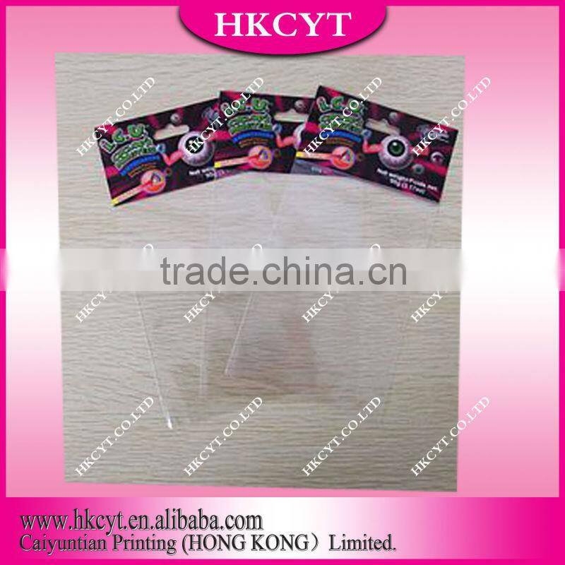 Custom print OPP header bag for toys/ plastic OPP header bag with hang hole