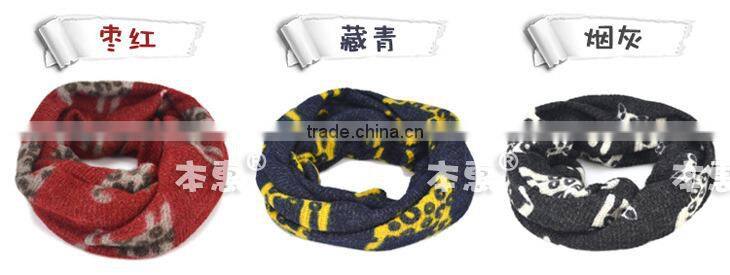 New Arrival Fashion Cute Cat Printed Circle Loop Style Autumn Winter Baby Kids Scarf