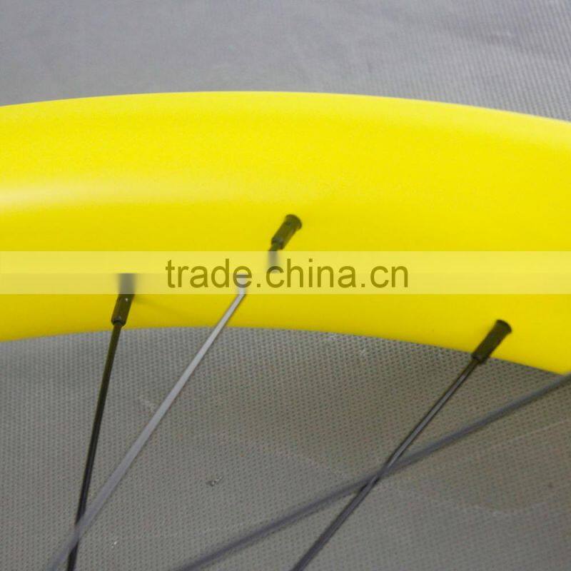 65mm wide hookless fat bike wheels On Promotion Thru Axle 32h Fat Bike Carbon Wheelset