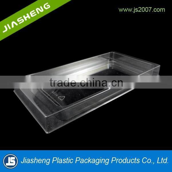 Cheap clear disposable square phone packaging boxes with customized material,PET,PP,PS