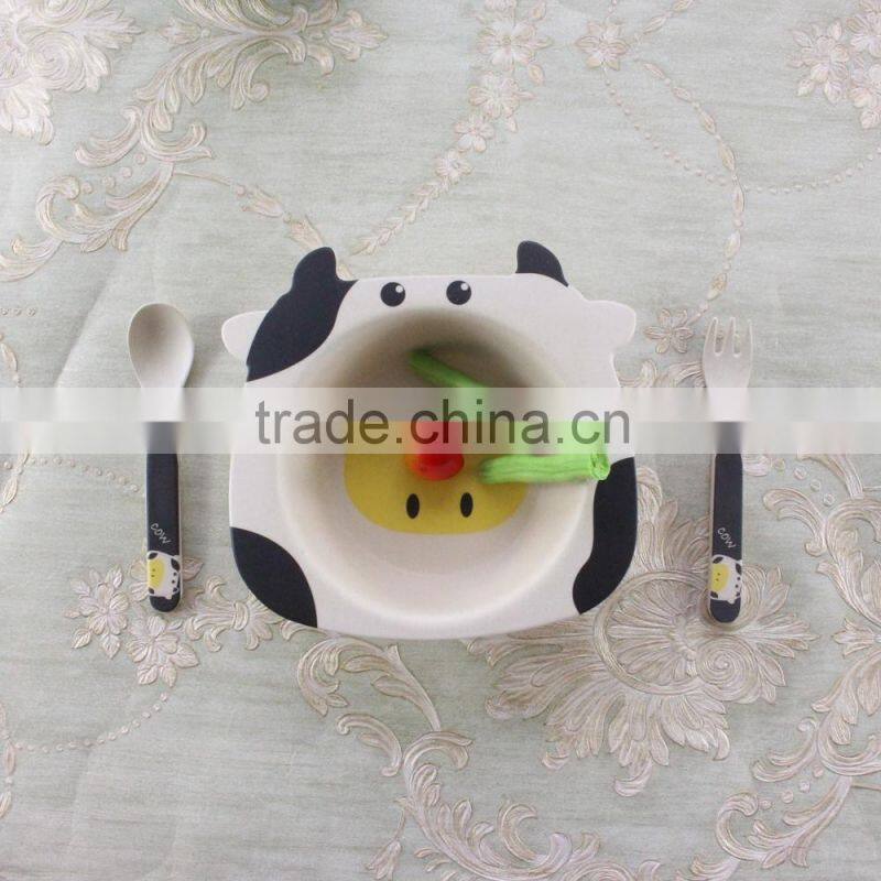 Bamboo fibre biodegradable kids bowl Multi-Color cartoon bowl