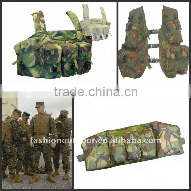 Dark green military combat vest for U.S army with 600D oxford cloth