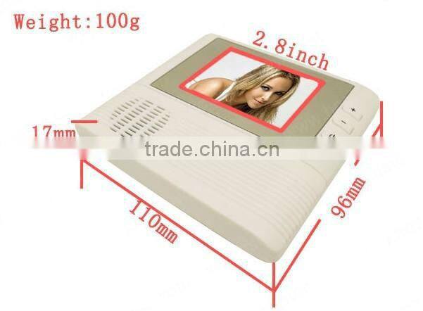 2.8 inch electronic peephole viewer with 3X digital zoom & doorbell function