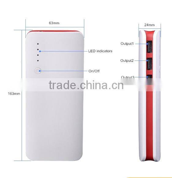 Ultra-slim power bank 20000mah for cell phones