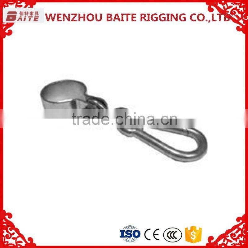 M10*100 MM Nickel Plated Square Collar Swing Hook With Industrial Snap Hook In Carabiner Rigging Hardware Manufacturer