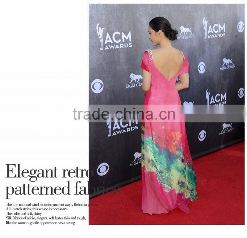 Chiffon Flower,colorful flower for dress flower design printed chiffon fabric