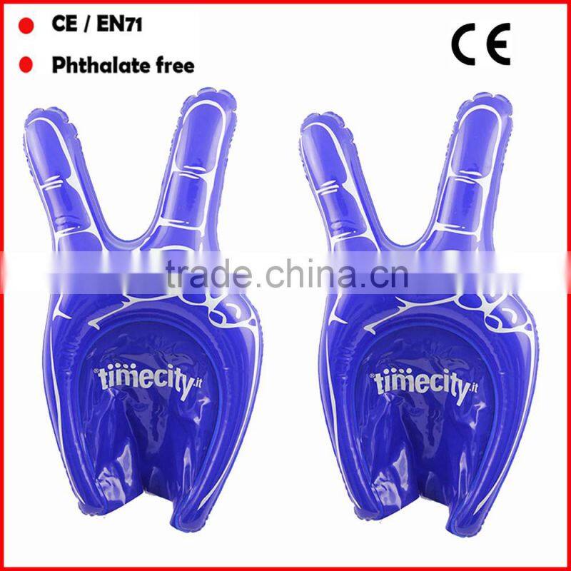 factory directly sale inflatable victory hands with customized logo