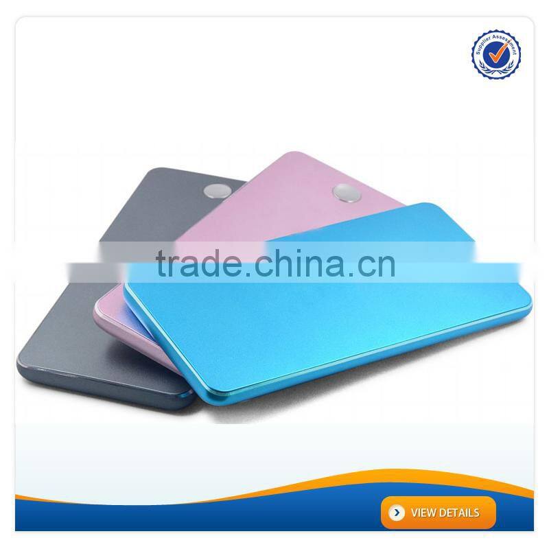 AWC372 Aluminium 5300mAh portable panel power bank slim power bank for phone