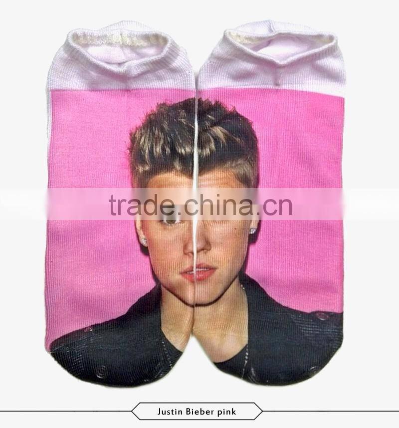 fashion sexy women anklet high quality 3d digital full print colorful ankle socks sports unisex custom hot sale stretch spandex