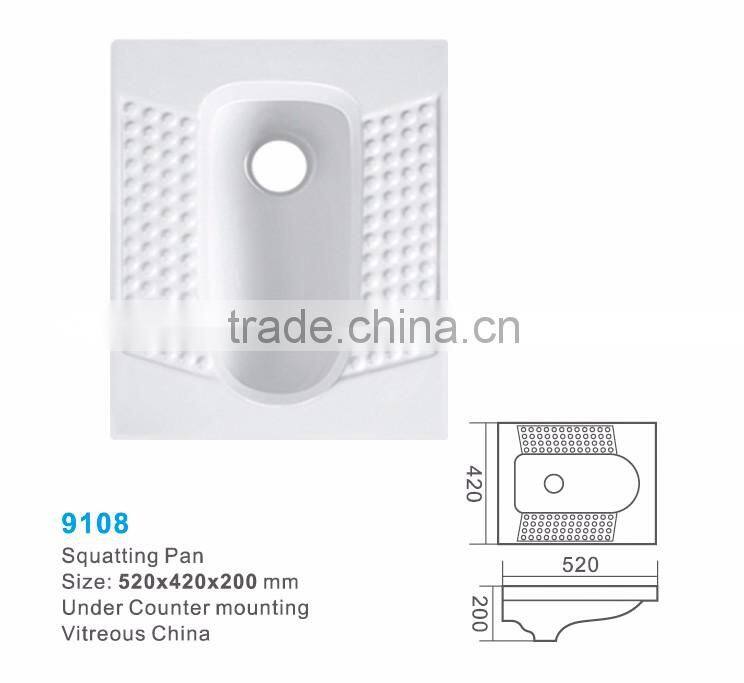 Ceramic Squatting Toilet Squatting Water Closet Pan