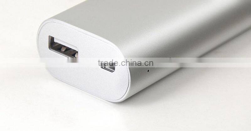 5000mah Big Capacity Ultra Slim Aluminum Body Cell Phone Charger Power Bank for Mobile Phone