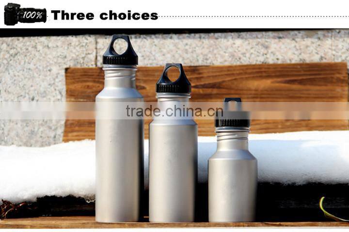 Custom Outdoor Titanium Sports Drinking Water Bottle For Camping