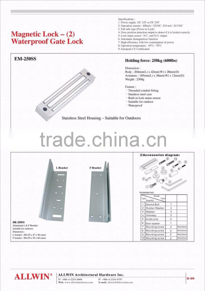 Certificated Electric Magnetic Lock