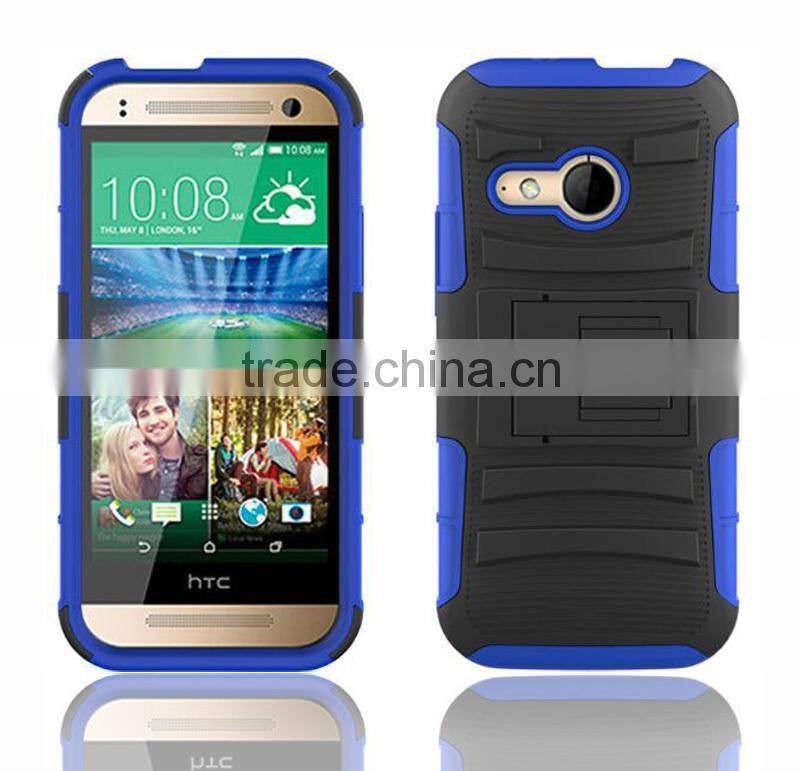 For HTC One M8 mini hybrid shockproof holster cover
