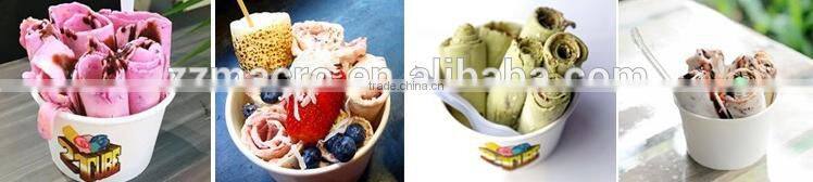 Fry ice cream roll machine