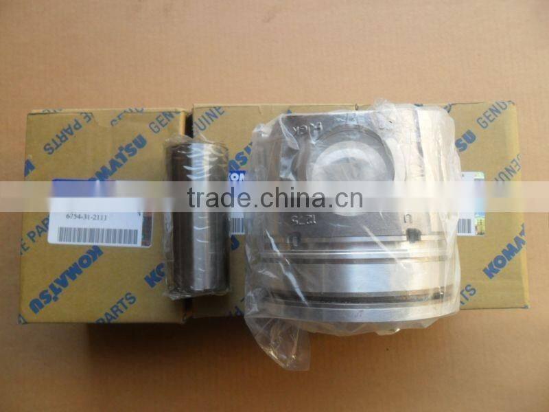 Diesel Engine S6D107 piston ring 6754-31-2010 piston 6754-31-2111 piston pin